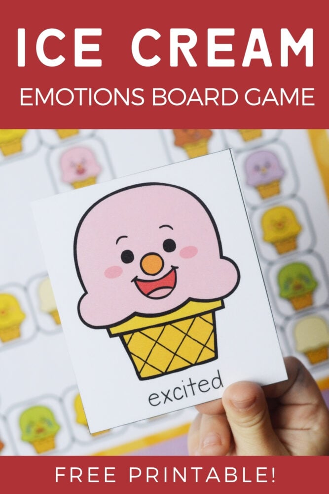 free ice cream emotions board game printable