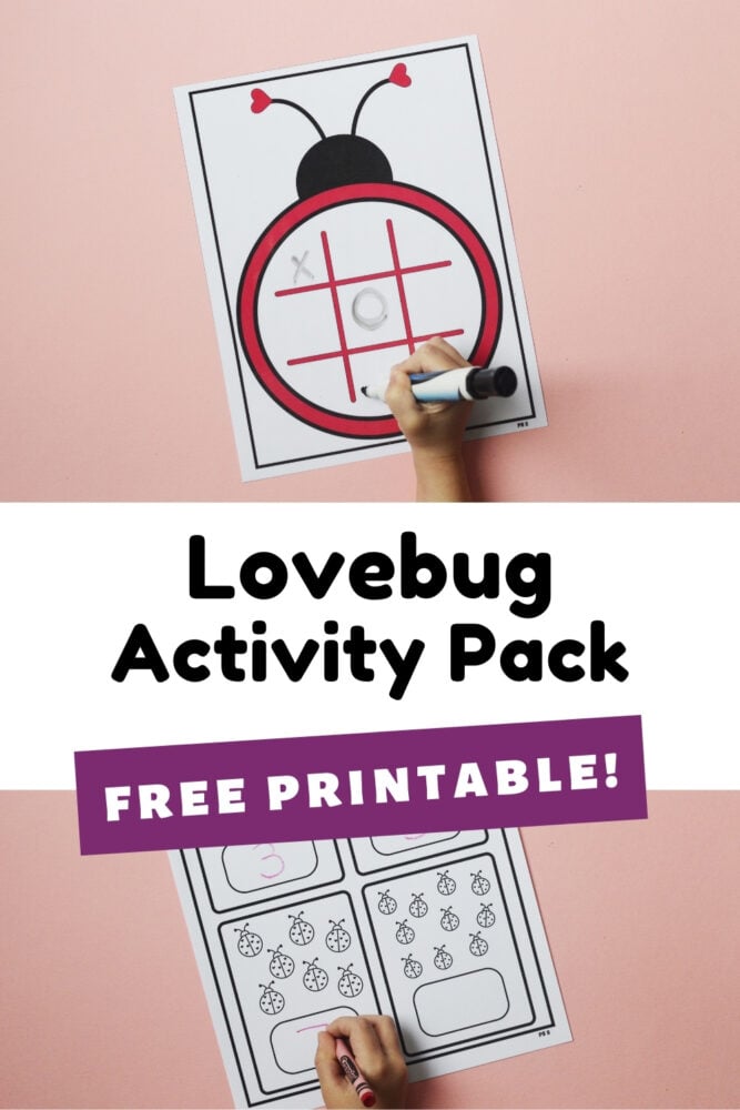 free printable lovebug activity pack