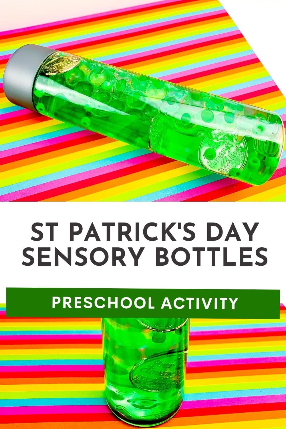 Easy DIY St. Patrick's Day Sensory Bottle