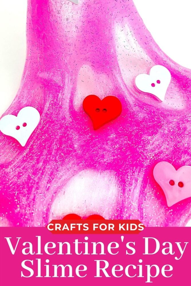 easy valentine's day slime recipe craft for kids