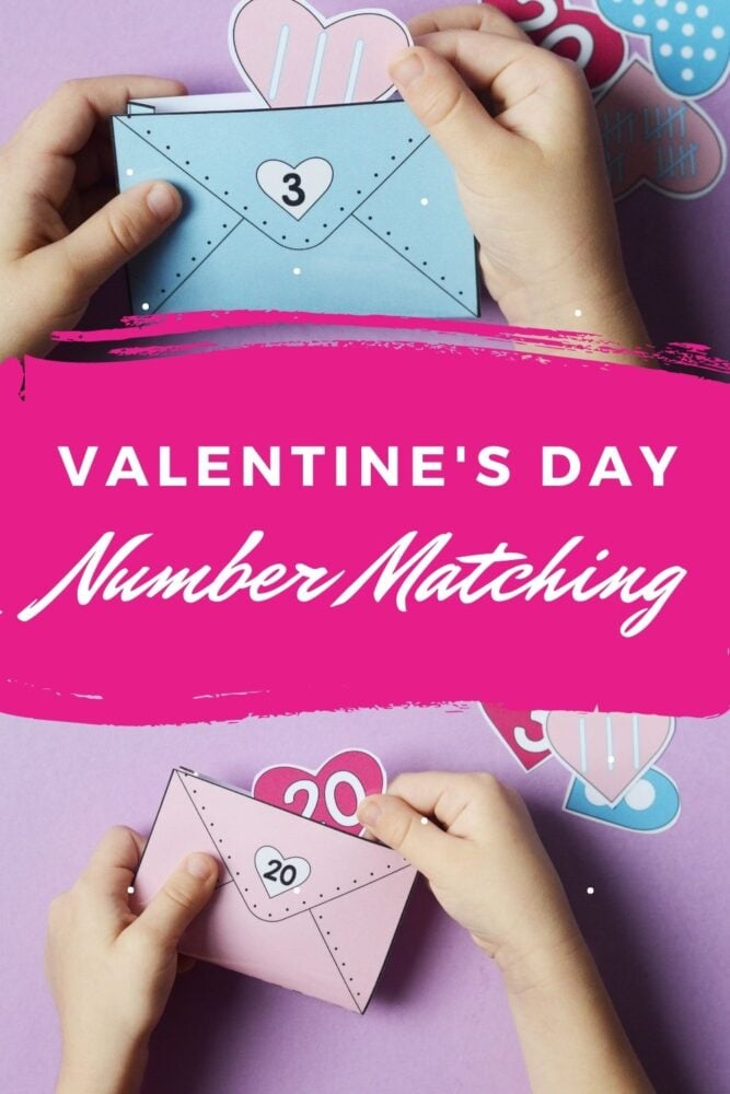valentine's day number matching activity