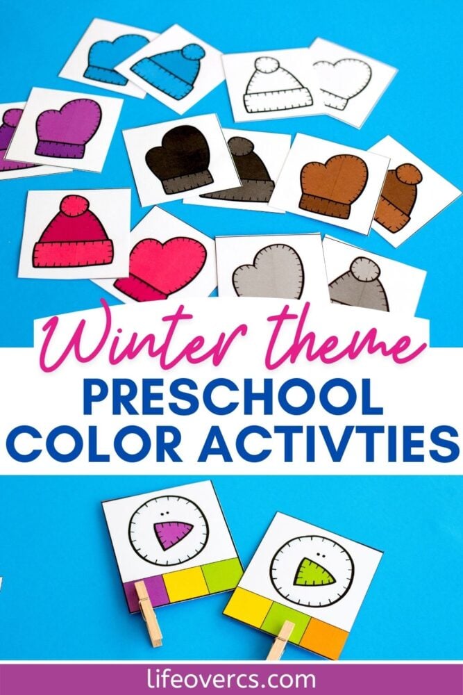 winter theme preschool color activities