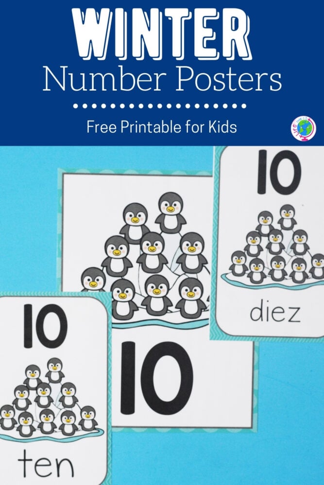 winter number posters free printable for kids