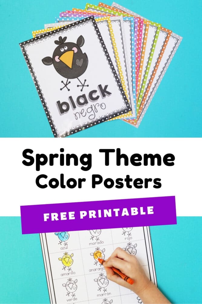 free printable spring theme color posters