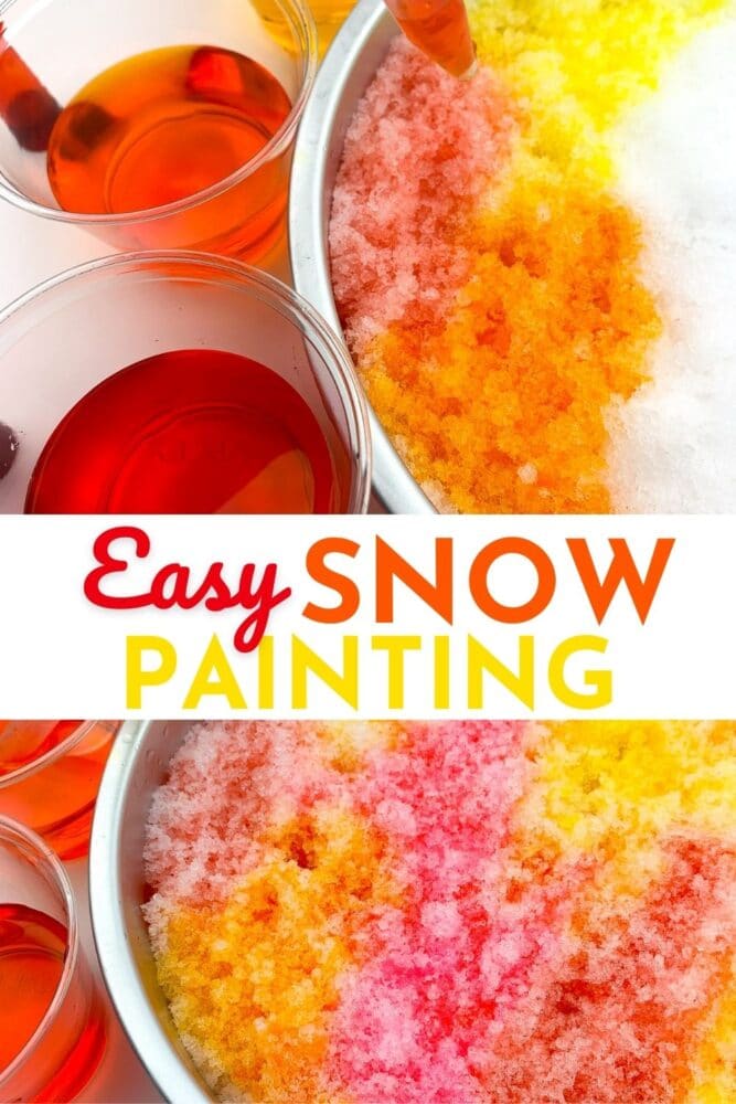 easy snow painting art activity
