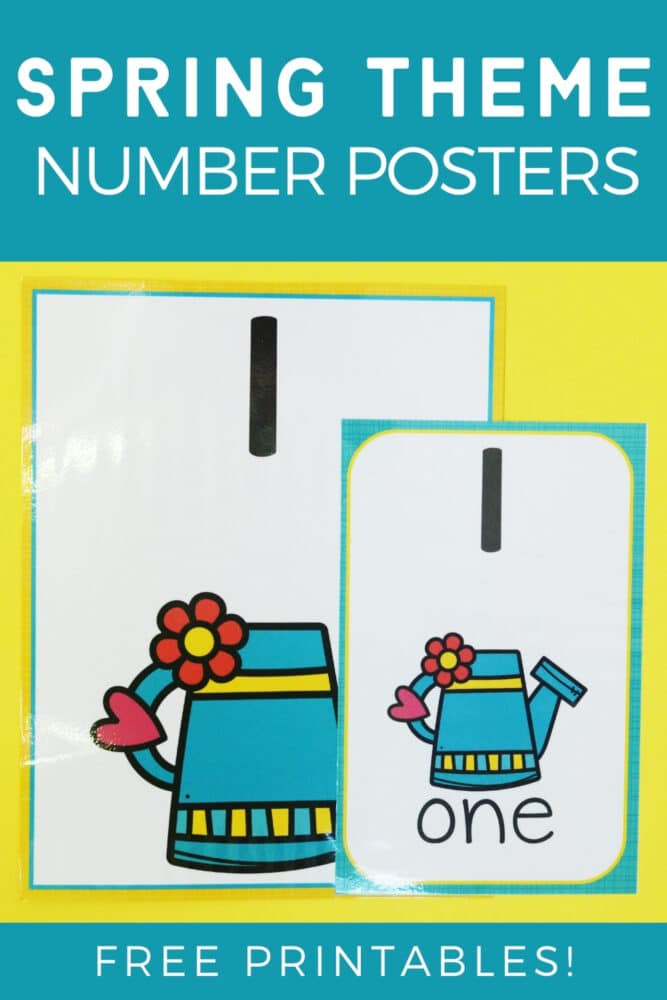 spring theme number posters