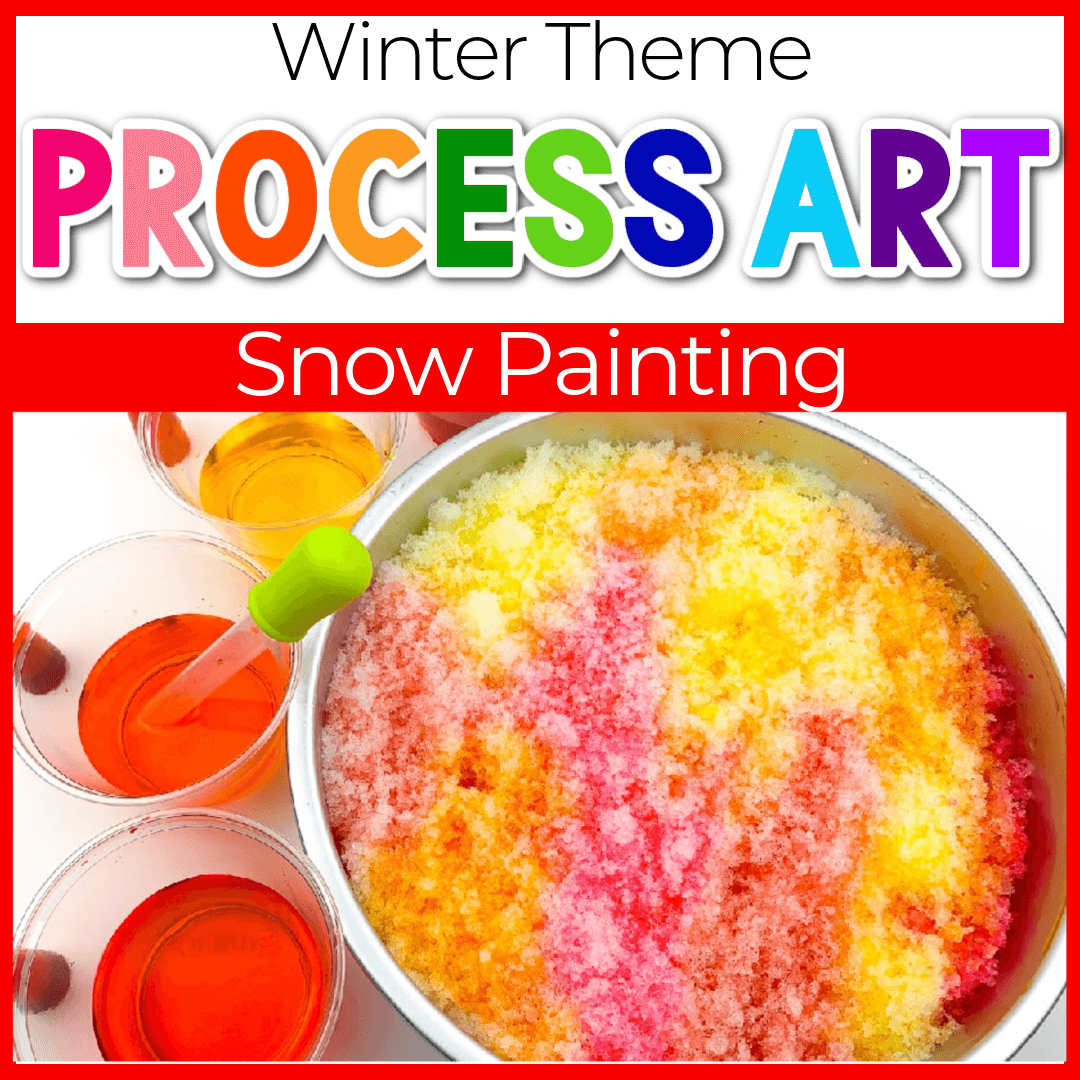 Painting in Snow Winter Activities for Preschool