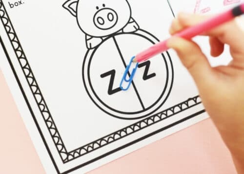 Free Printable Farm Theme Spin & Stamp Alphabet Activity