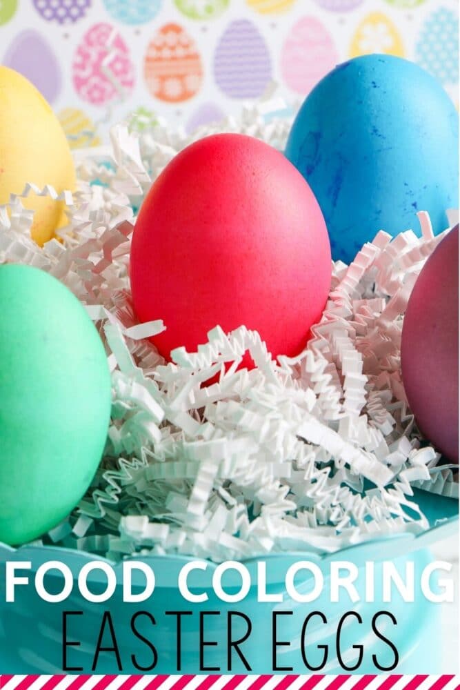 food coloring easter eggs