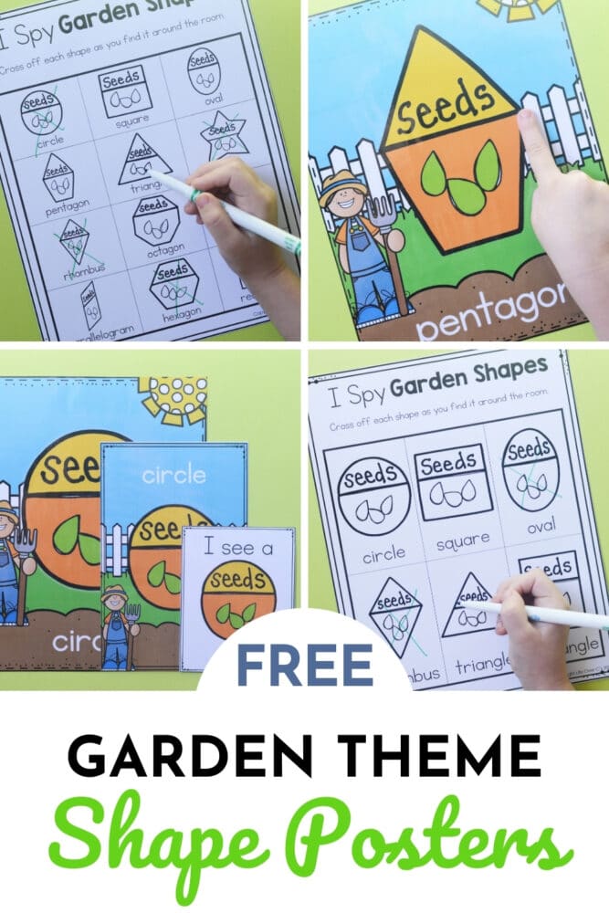 free garden theme shape posters