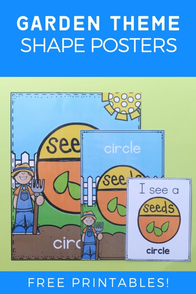 garden theme shape posters
