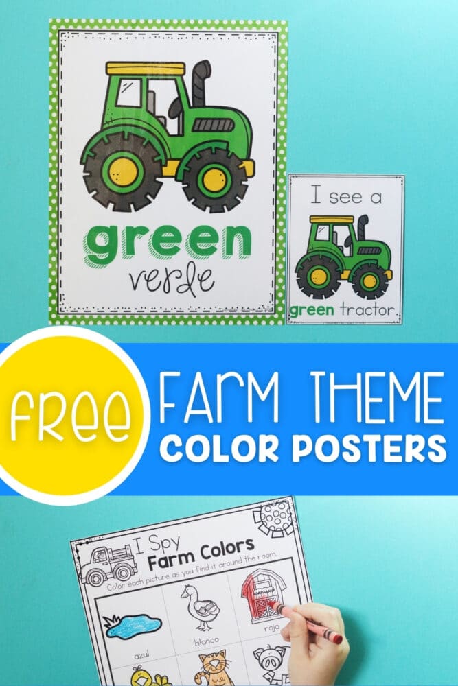 free farm theme color posters printable