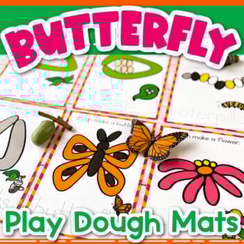 life cycle of a butterfly play dough mats for kids