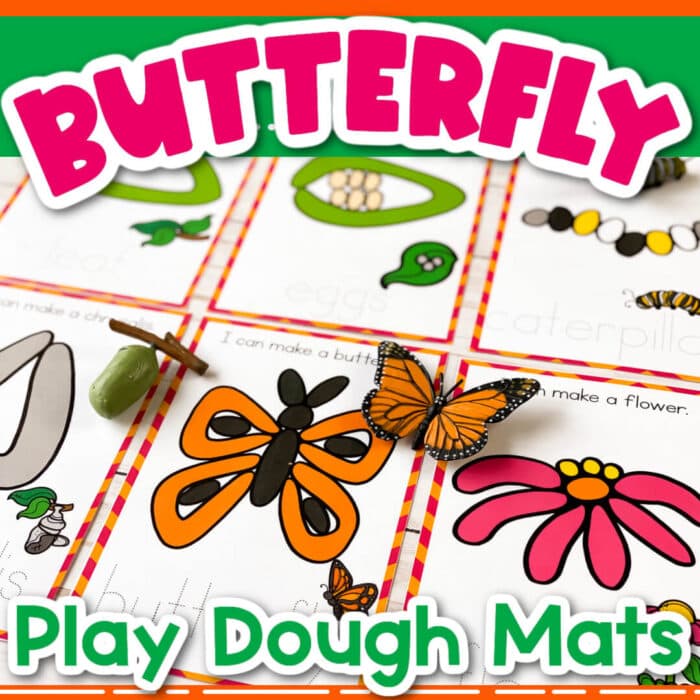 life cycle of a butterfly play dough mats for kids