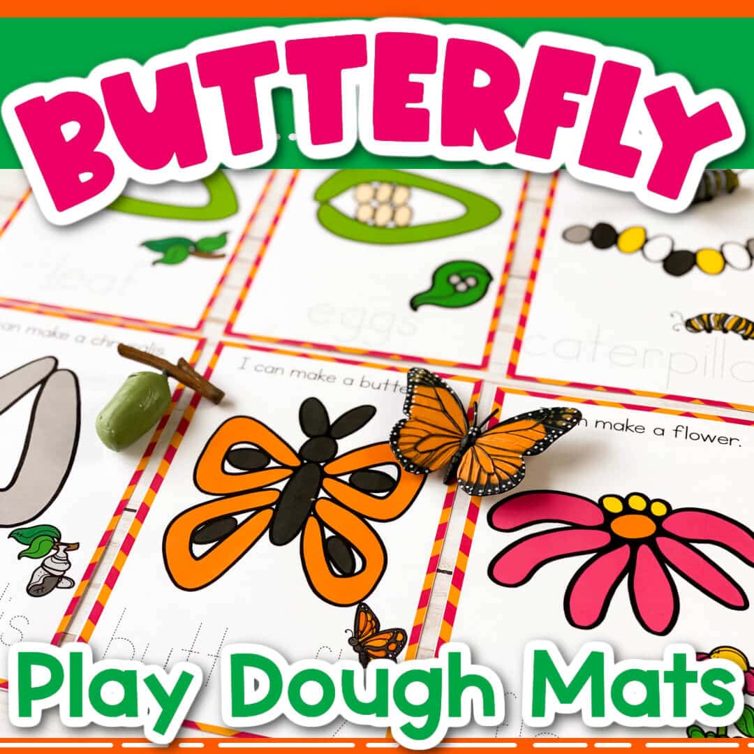 life cycle of a butterfly play dough mats for kids