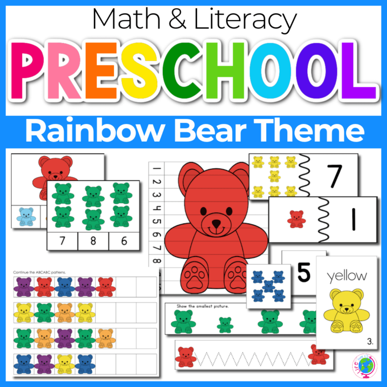 rainbow bear preschool theme