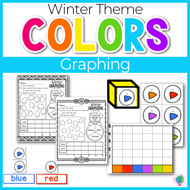 printable winter color graphing activities for kids