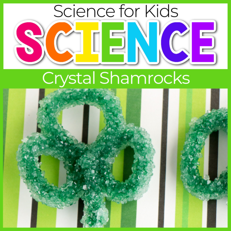 borax crystal shamrocks science experiments for st. patrick's day