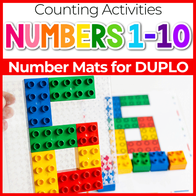 number mats for counting duplo blocks