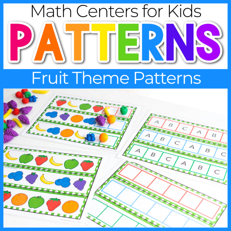 fruit themed patterns for kindergarten