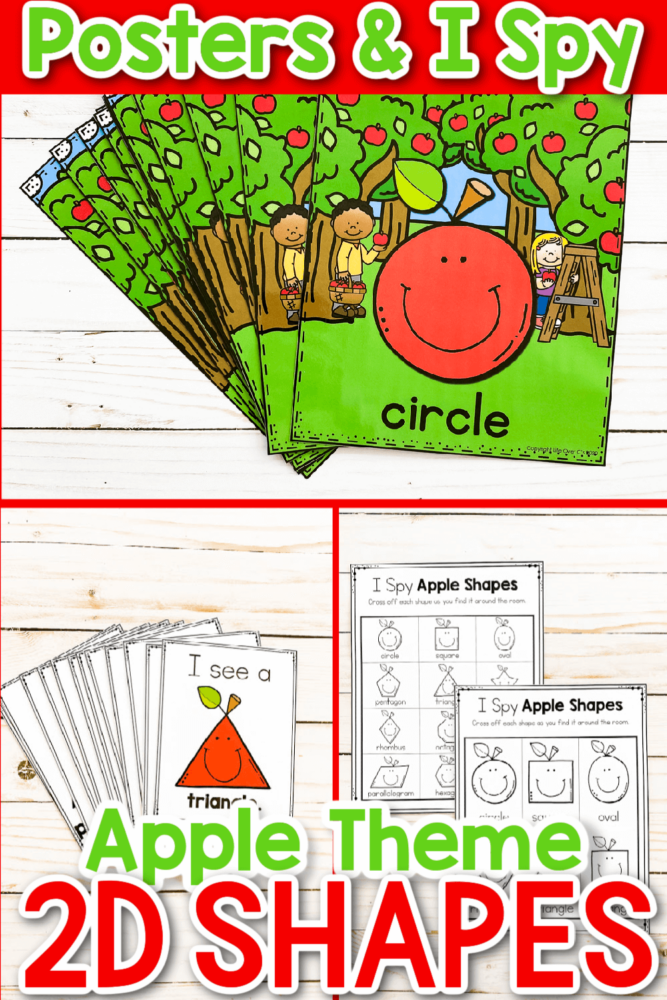 apple theme 2d shapes activities