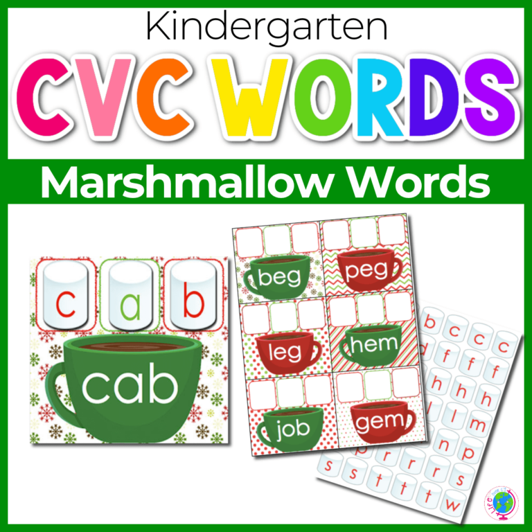 cvc words marshmallow word building