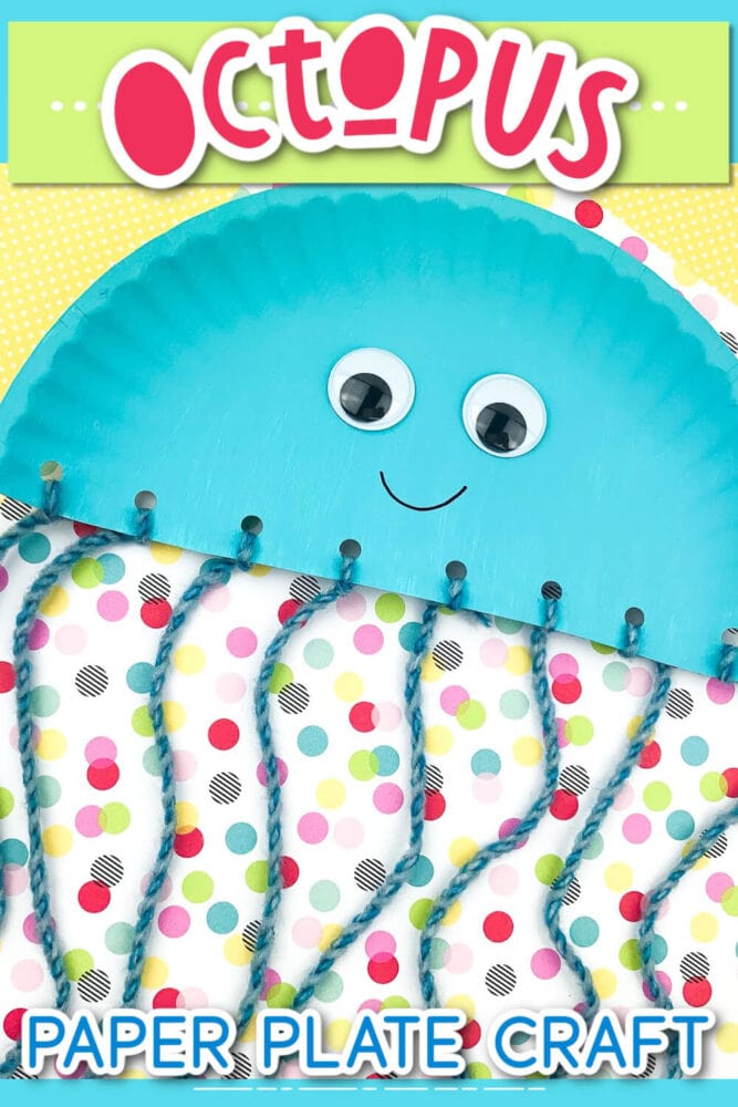 an easy octopus craft for kids using a paper plate.
