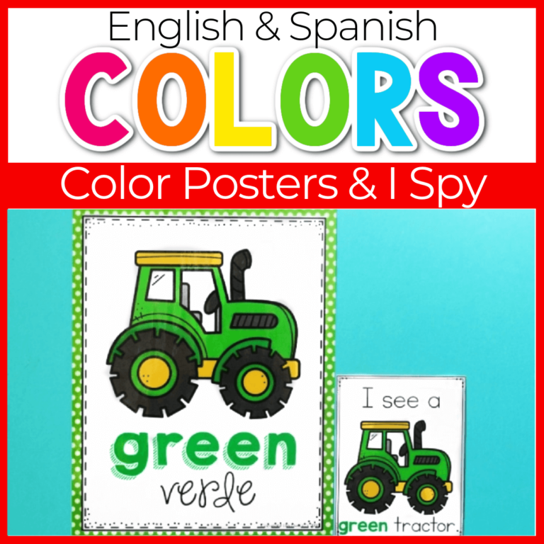 farm theme color posters for preschool