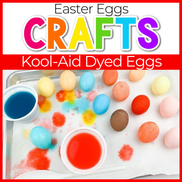 kool aid dyed easter eggs craft for kids