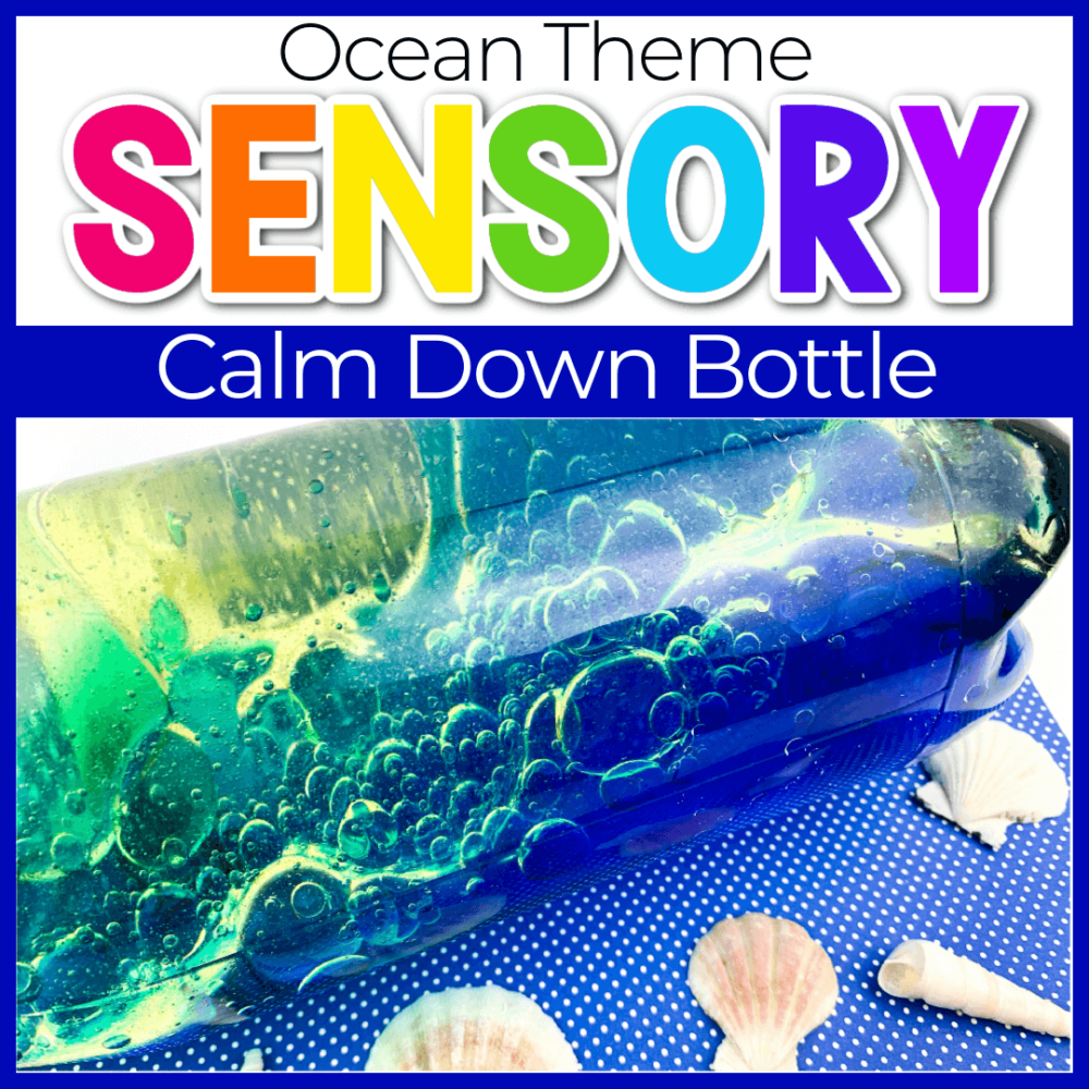 Easy DIY Ocean Sensory Bottle for Kids