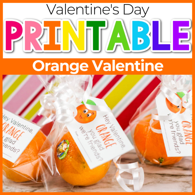orange valentine printable for kids