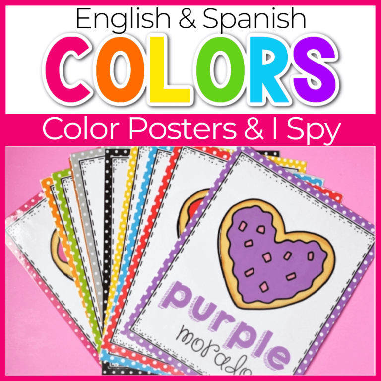 valentines day color posters for preschool