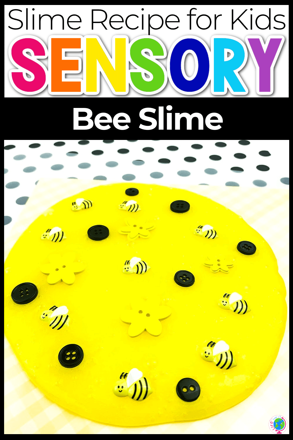 Bee Theme Easy Slime Recipe with Glue - Life Over C's