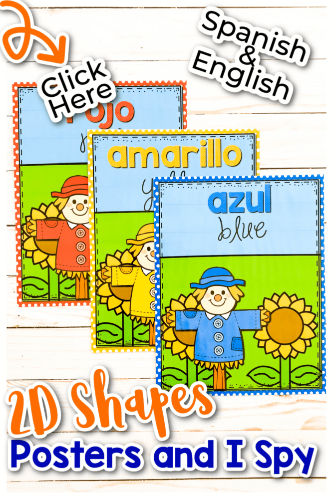 fall color posters for preschool and kindergarten classrooms colored scarecrows