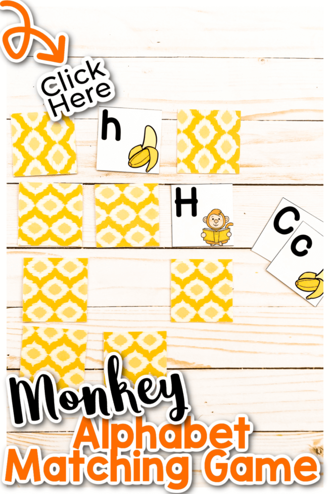 monkey alphabet matching game