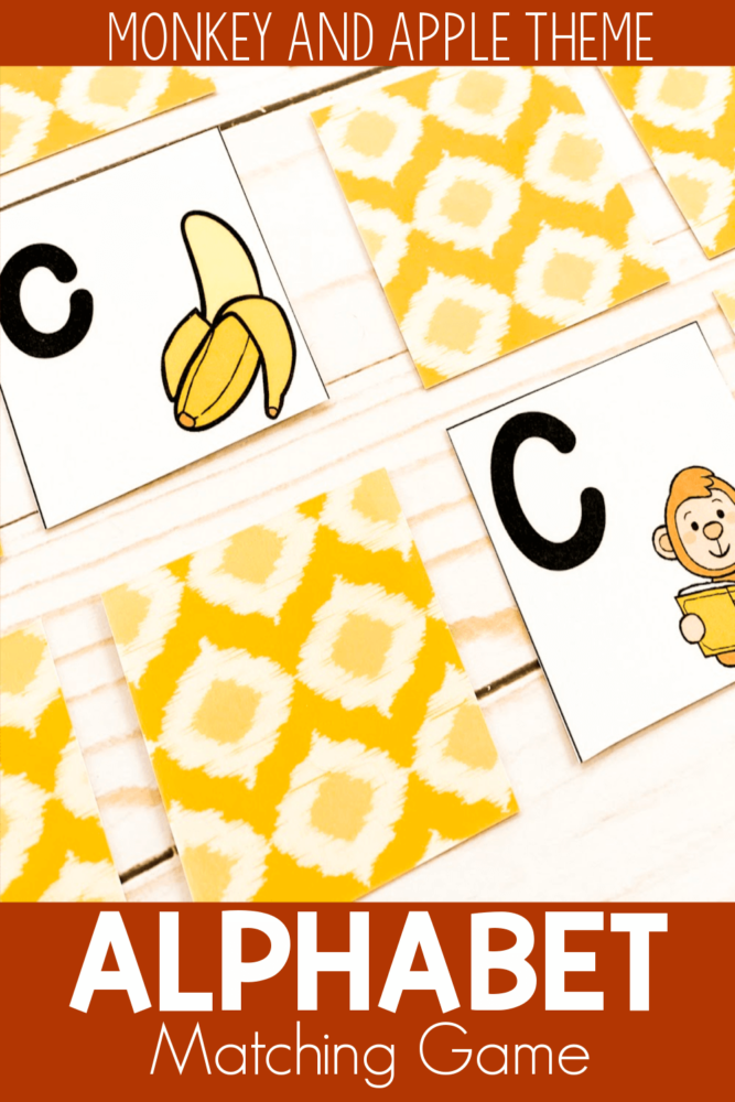 monkey and banana alphabet matching game