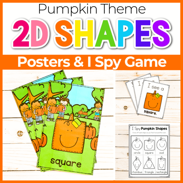 Free Printable Pumpkin 2D Shapes Posters 13 pumpkin theme 2d shape posters for preschool
