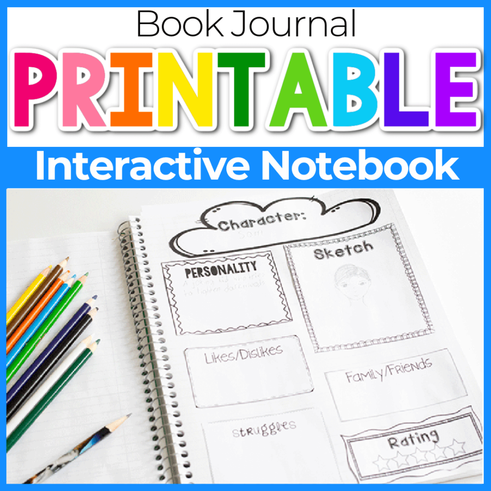 Free Printable Reading Journal Interactive Notebook for Kids