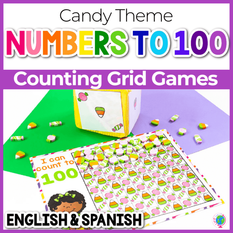 candy mini eraser counting grids for fall numbers 10, 20 and 100 featured image