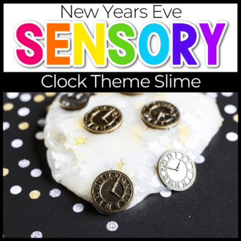new year's eve clock theme slime for kids featured image