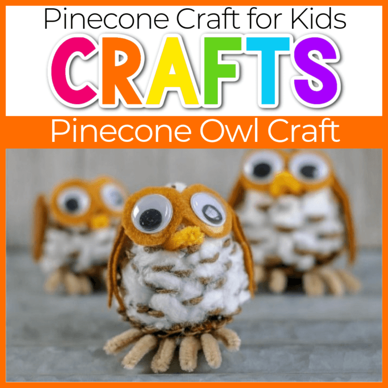 pinecone owl craft for kids.