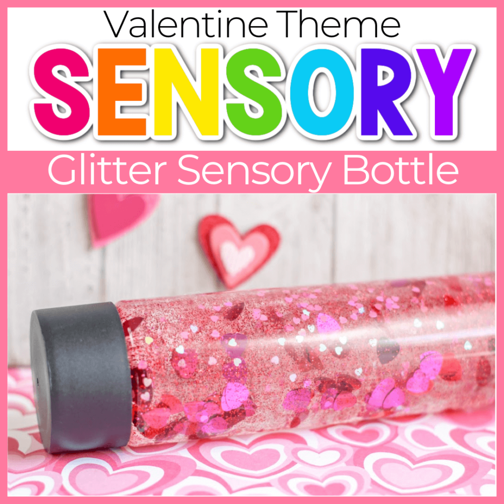 Easy DIY Valentine's Day Sensory Bottle for Preschoolers
