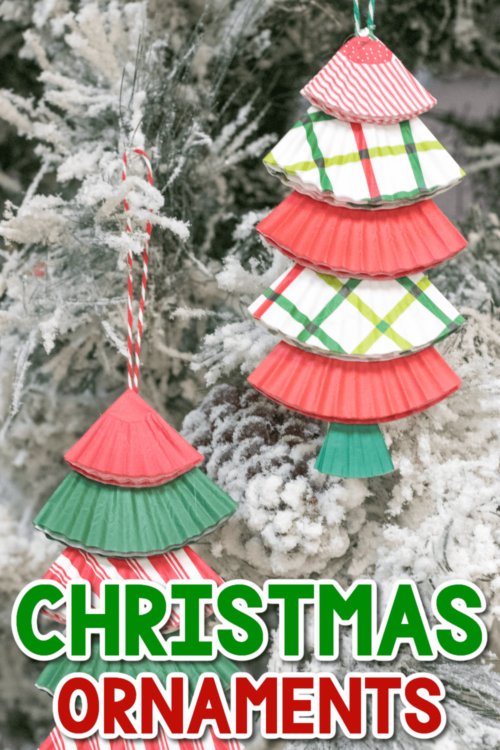 Easy Cupcake Liner Christmas Tree Craft for Kids
