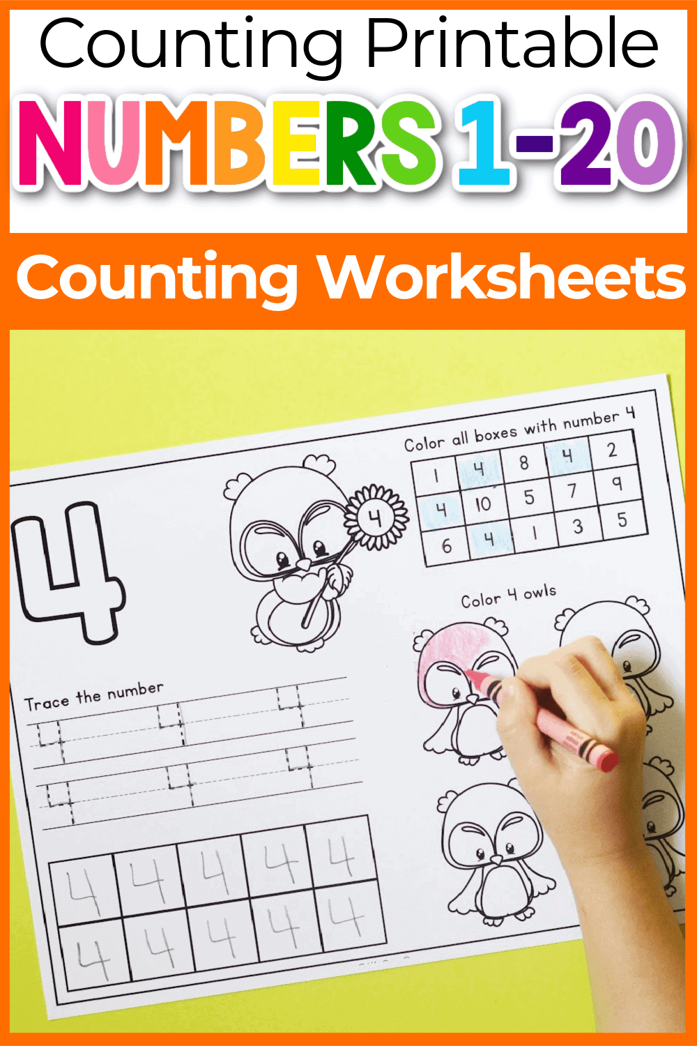 worksheets tracing numbers 1 20