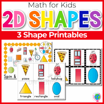 2d shape printable activities and games for preschool and kindergarten math centers