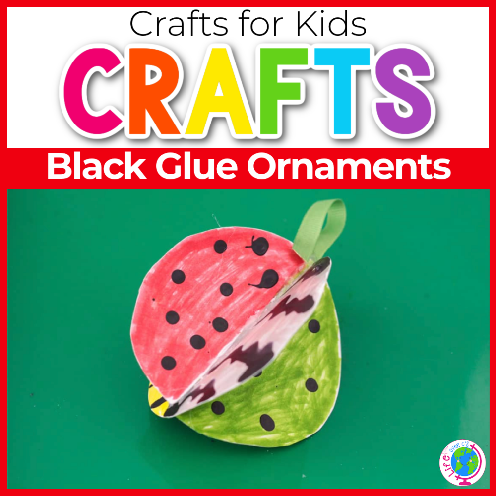 Black Glue Christmas Lights Craft