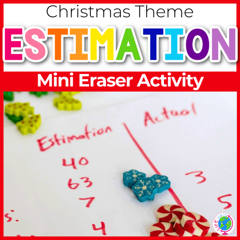 christmas mini eraser estimation activity