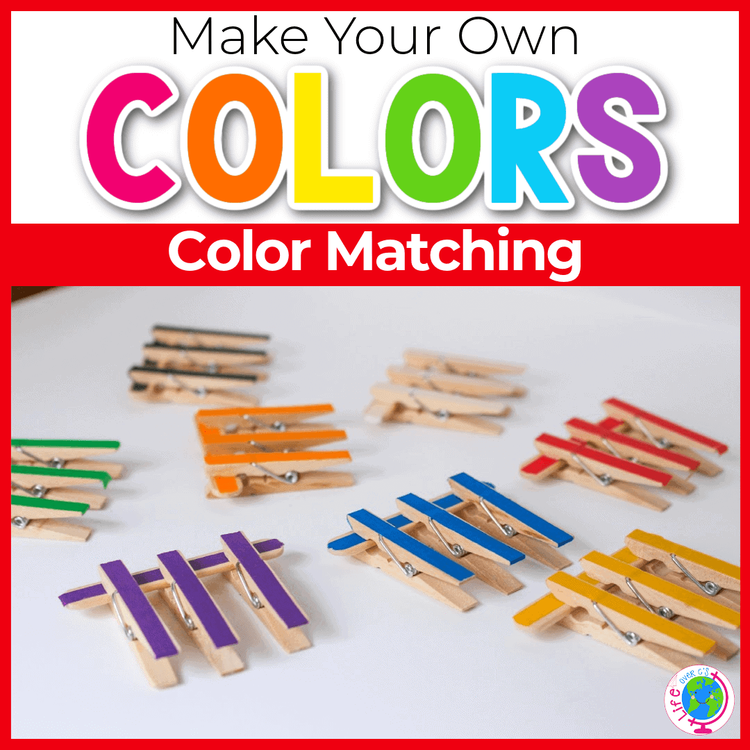 Color Matching: Clothespins and Popsicle Sticks