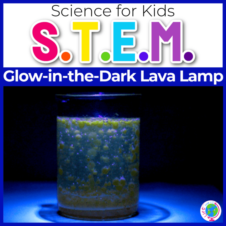 glow in the dark lava lamp science experiment for kids