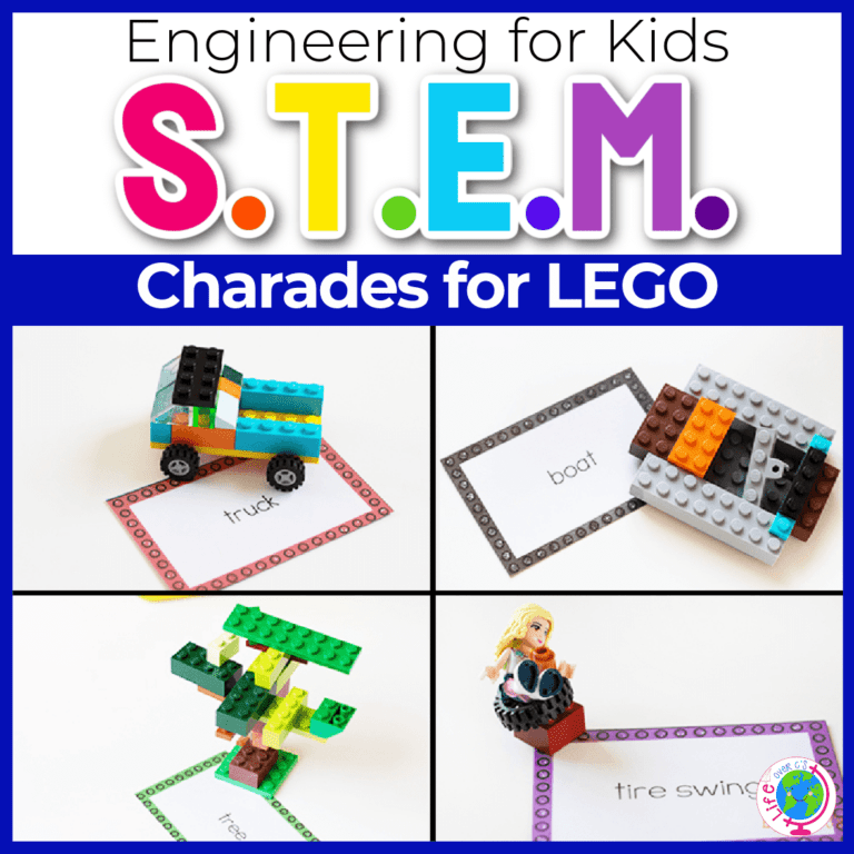 lego charades game for kids stem activity